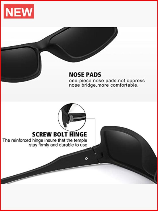 Polarized Sports Sunglasses Unbreakable Frame Cycling Fishing Driving